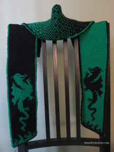 Fire Dragon Scarf - Green