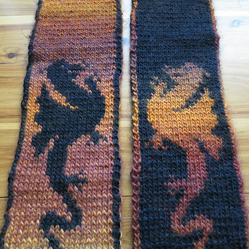 My First Knitting Pattern – Fire Dragon Scarf