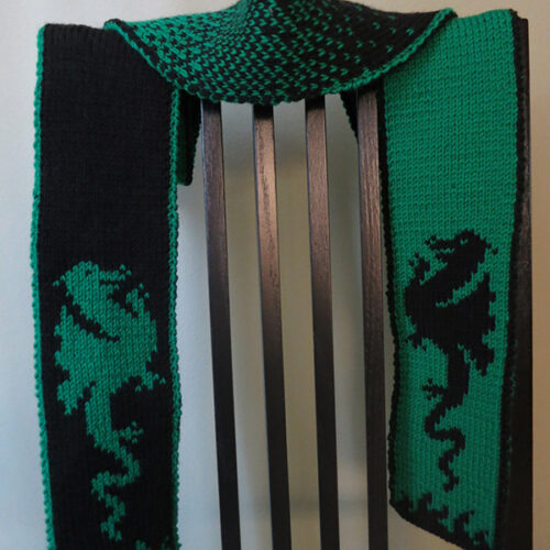 Fire Dragon Scarf - Green