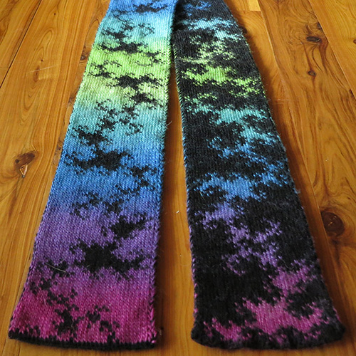 Dragon Curve Fractal Scarf Pattern