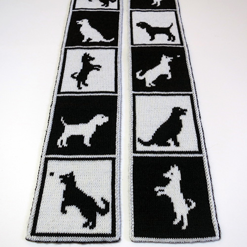 Dogs in Boxes Scarf Pattern – 20% Off!