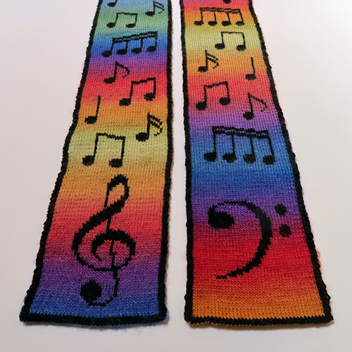 Musical Scarf Pattern – 20% off on Ravelry!