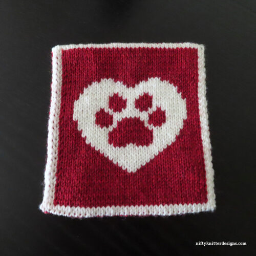 Pawprint Heart Potholder