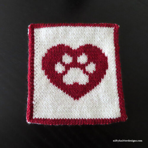 Pawprint Heart Potholder