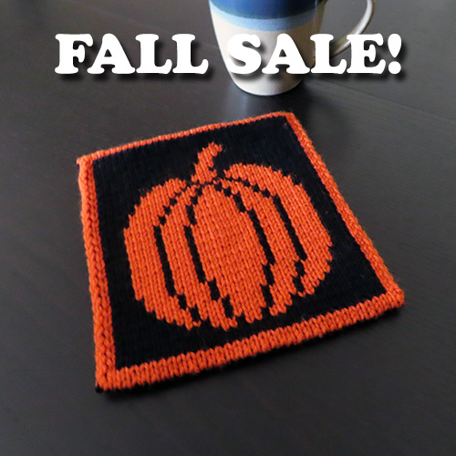 Free Pumpkin Pattern and 20%-30% off Everything – Fall Sale!