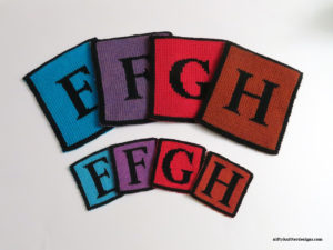 Alphabet Coasters/Potholders - EFGH Letters