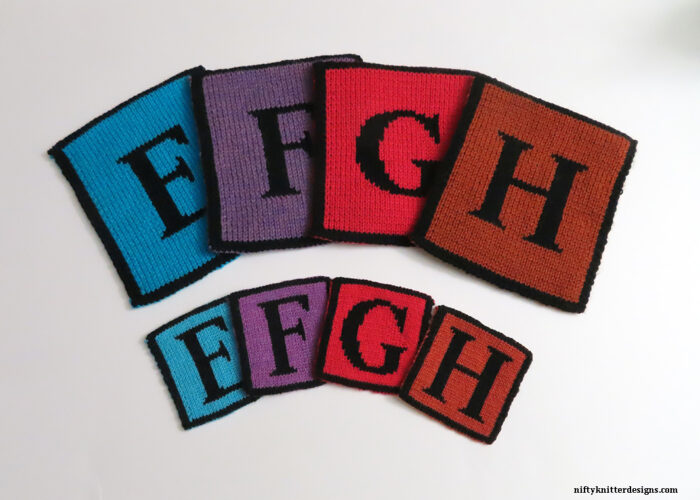 Alphabet Coasters/Potholders - EFGH Letters