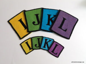 Alphabet Coasters/Potholders - IJKL Letters
