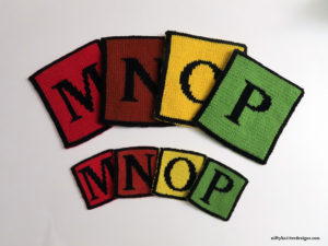 Alphabet Coasters/Potholders - MNOP Letters