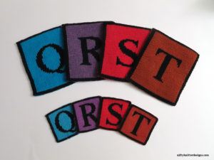 Alphabet Coasters/Potholders - QRST Letters