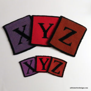 Alphabet Coasters/Potholders - XYZ Letters