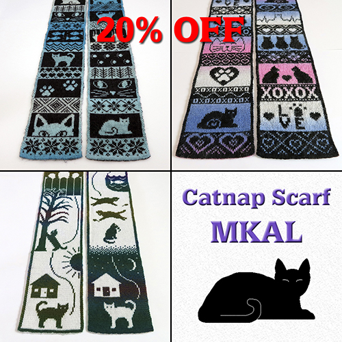 20% Off Cat Scarf MKAL Patterns!