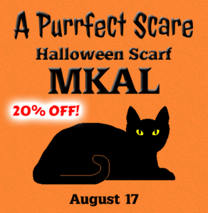 A Purrfect Scare Halloween Scarf MKAL - August 17, 20% off