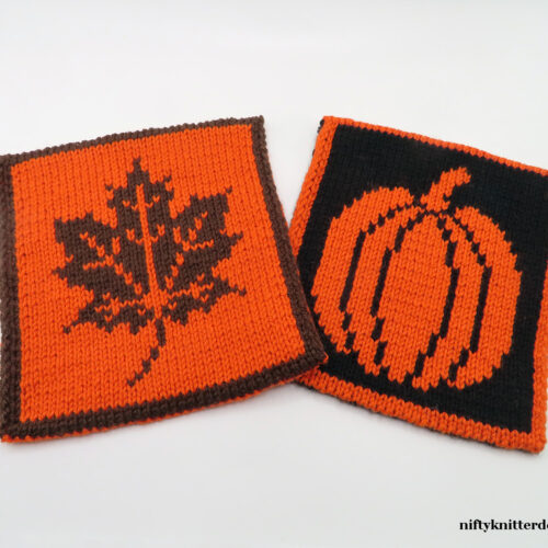 Autumn Leaf Potholder and Pumpkin Potholder