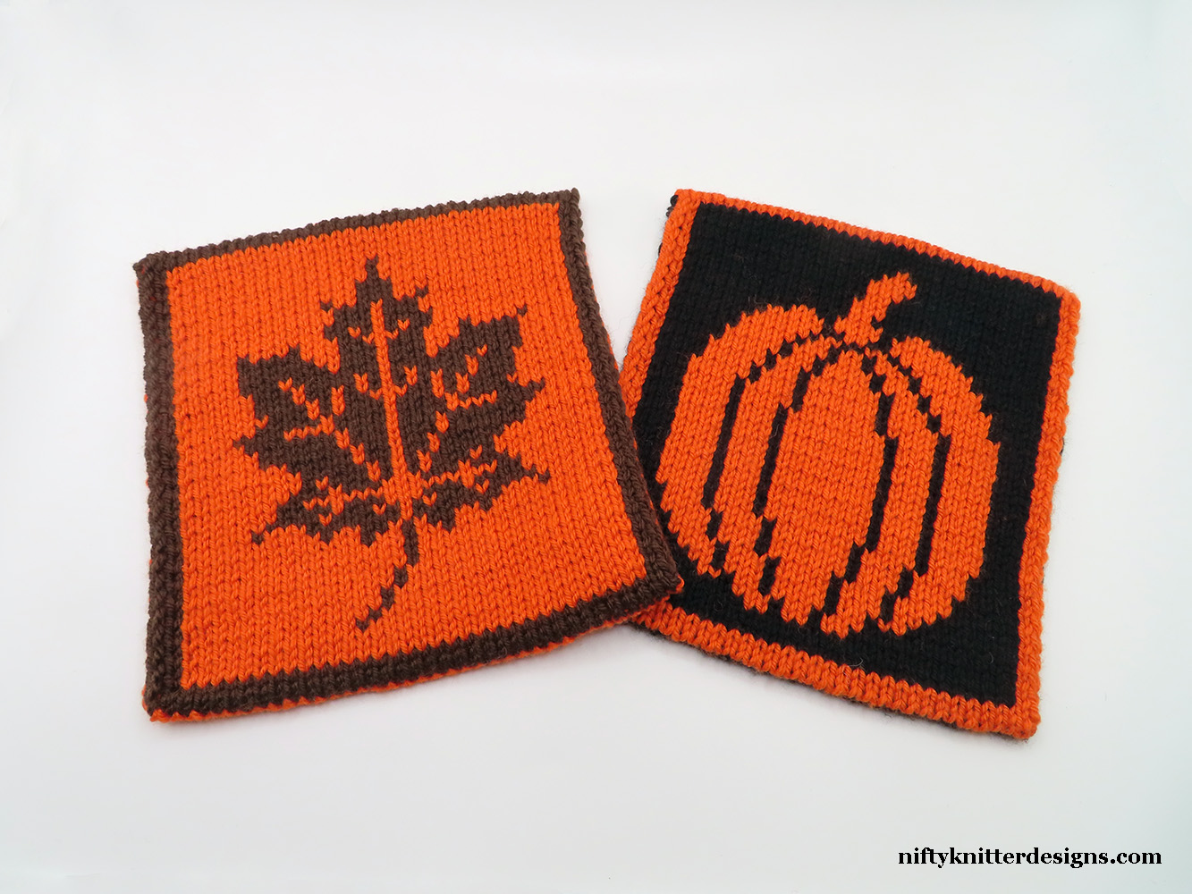Autumn Leaf Potholder and Pumpkin Potholder