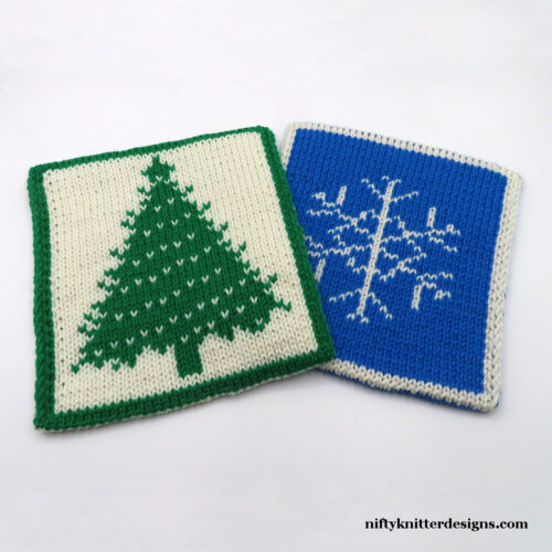 Christmas Tree and Snowflake Potholders