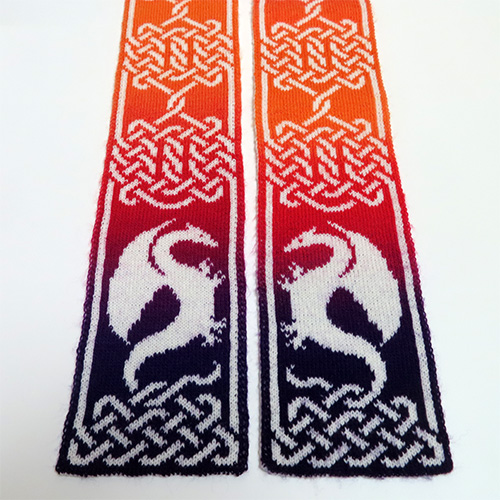 New Celtic Dragon Scarf Pattern – 20% off through December 17!