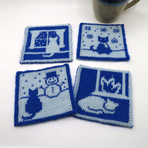 Cats in Winter Coasters