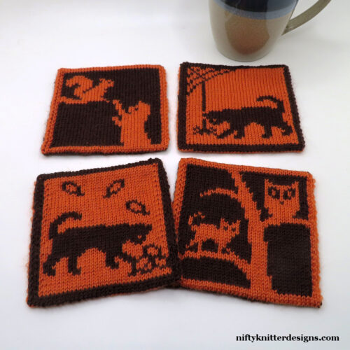 Cats in Fall Coasters
