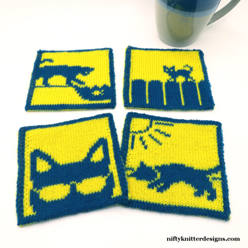 Cats in Summer Coasters