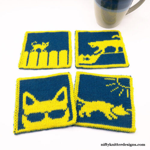 Cats in Summer Coasters