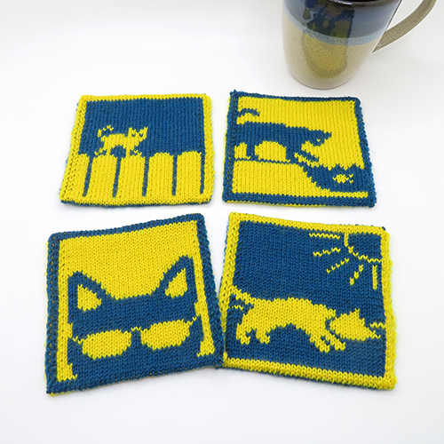 Cats in Summer Coasters
