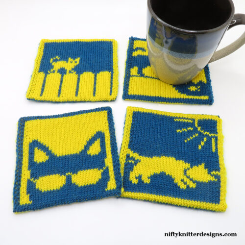 Cats in Summer Coasters