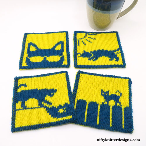 Cats in Summer Coasters