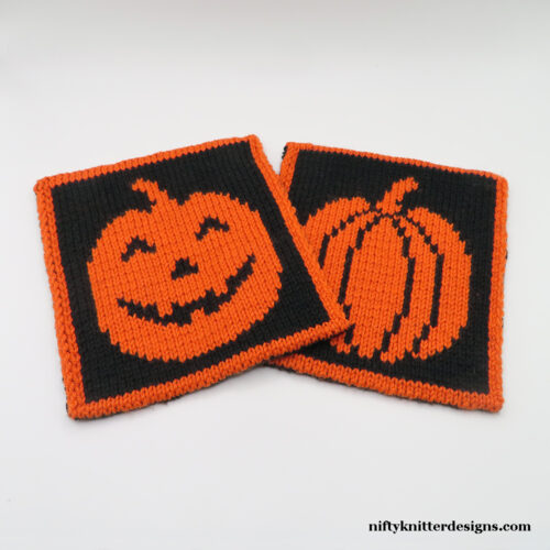 Halloween Pumpkin Potholder and Pumpkin Potholder