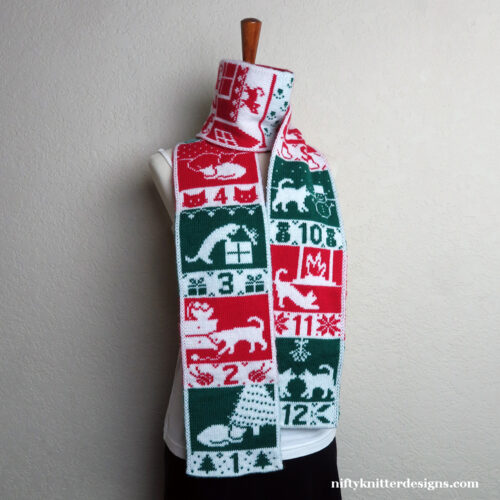 IMG_4015a_web 12 Cats of Christmas Scarf